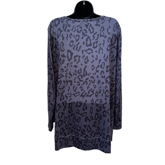 Maysoar Gray leopard print top XL - Picture 2 of 5